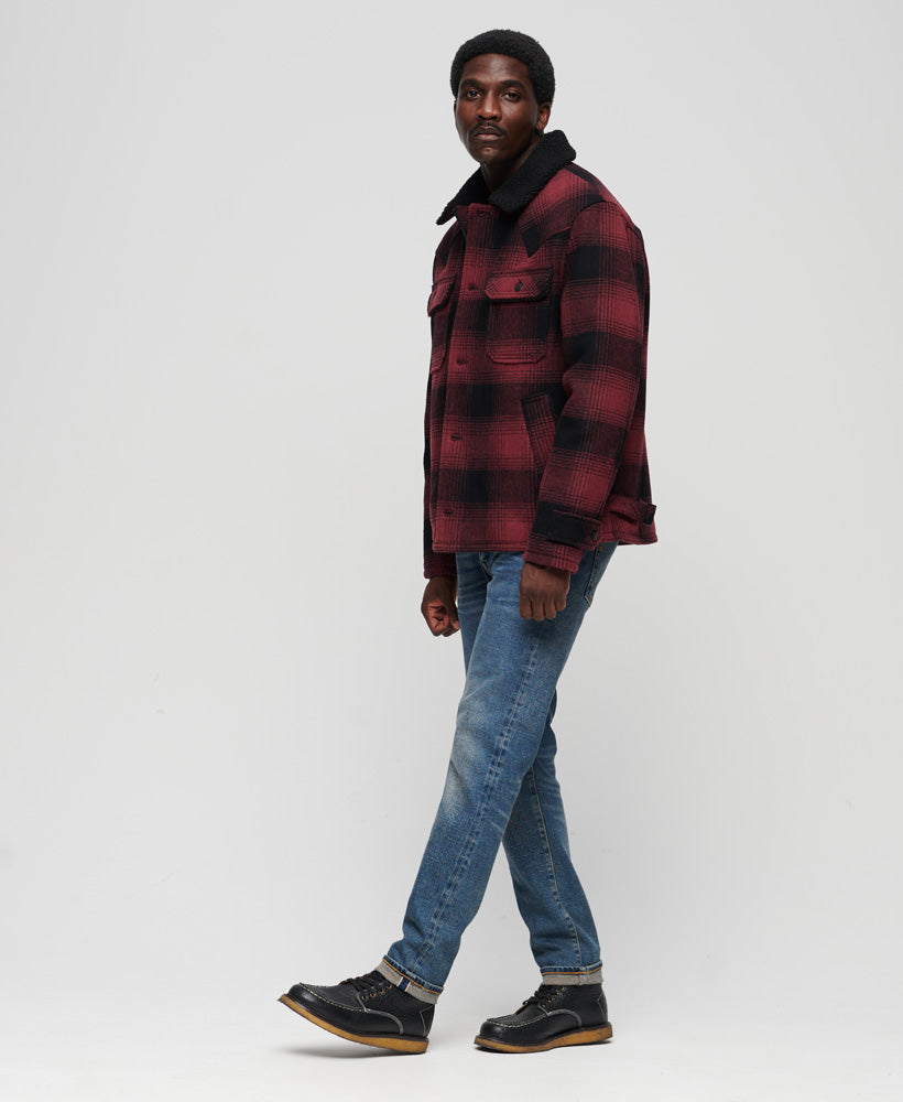 The Merchant Store - Wool Chore Coat | Merchant Rhubarb Red Check ...