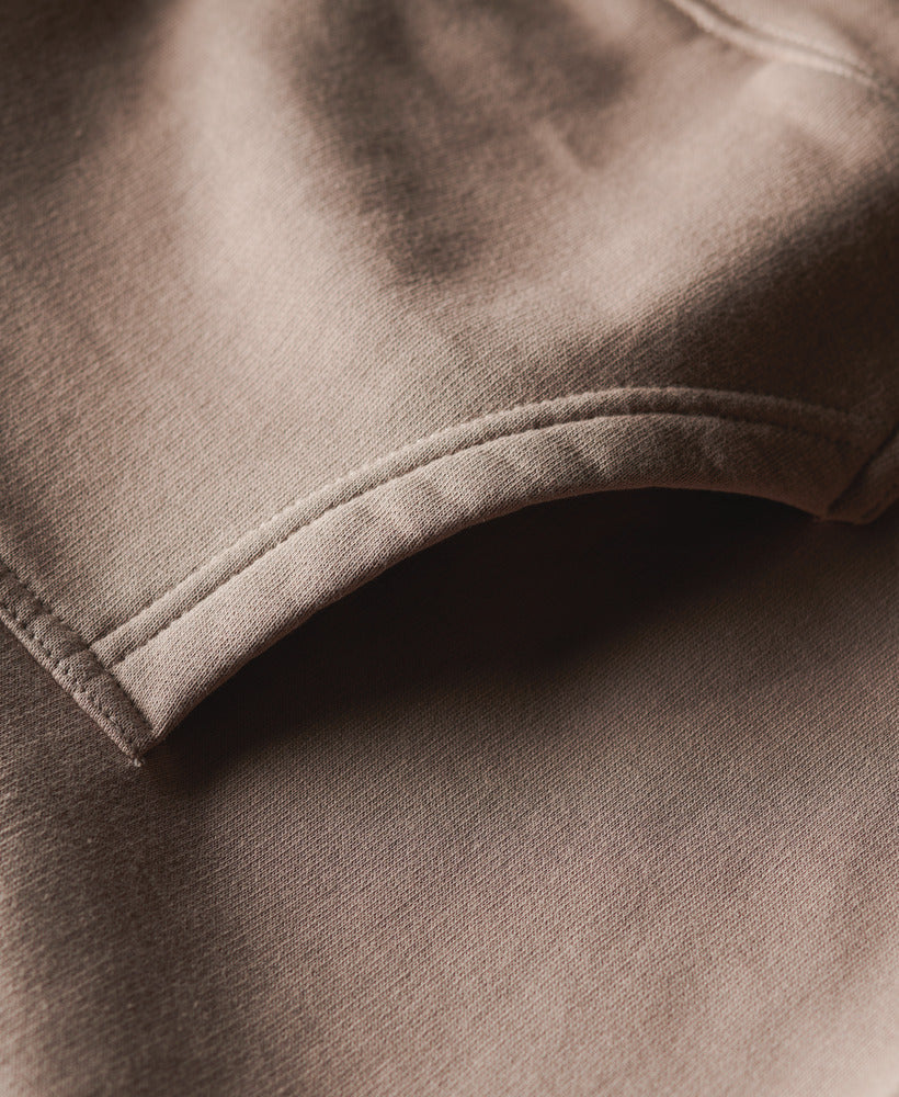 Micro Logo Graphic Loose Hood | Deep Beige