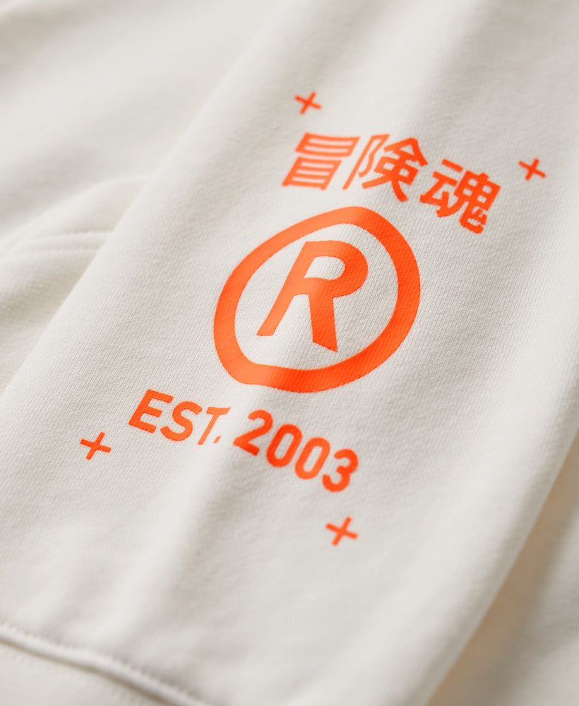 Utility Sport Logo Loose Hoodie | New Chalk White