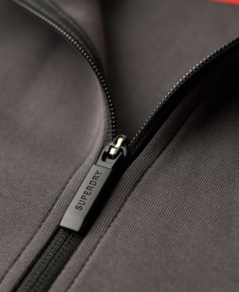 Sport Tech Logo Loose Zip Hood | Dark Slate Grey