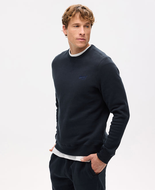 Essential Lux Corded Crew Sweatshirt in Navy main image 1