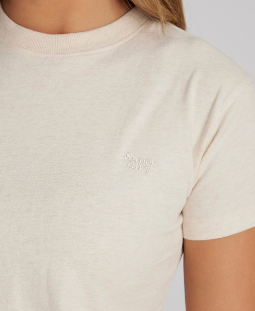 Essential Logo 90's T Shirt | Light Oat Marle
