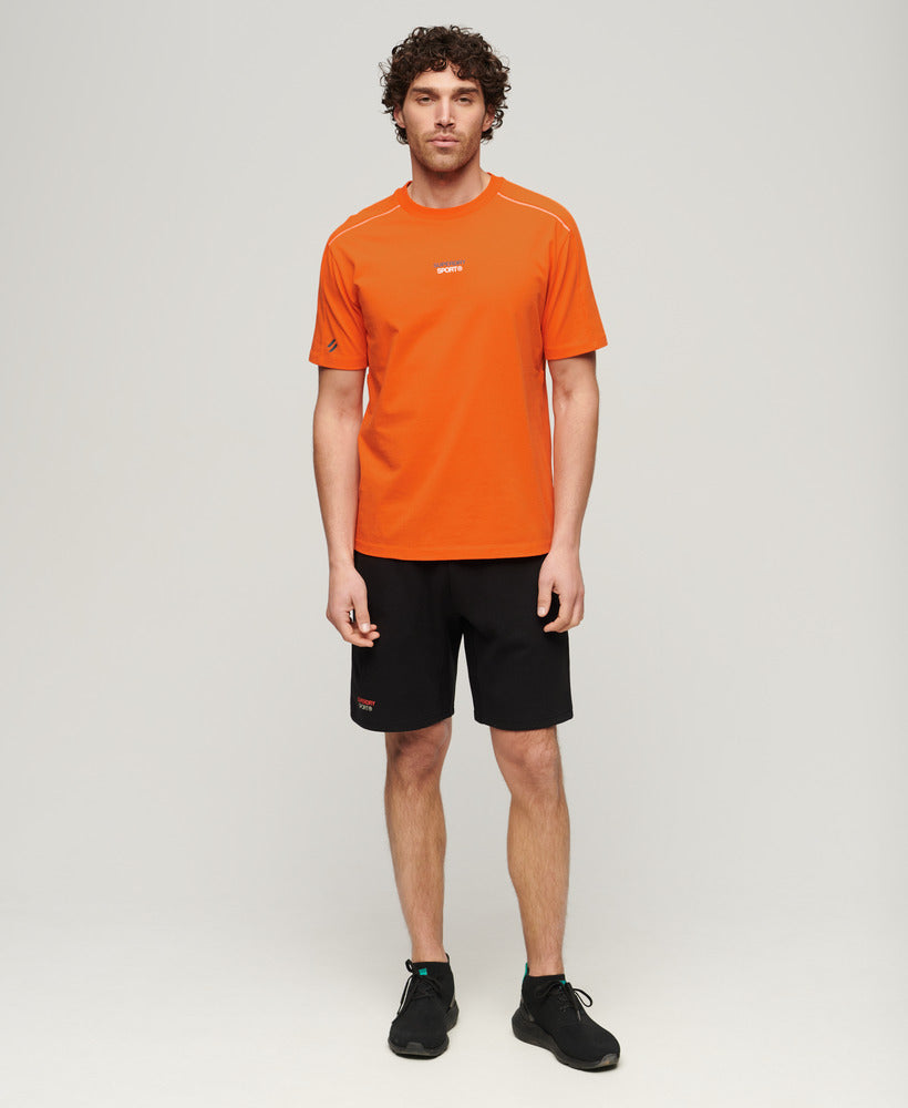 Sport Tech Logo Relaxed T-Shirt | Orange Tiger