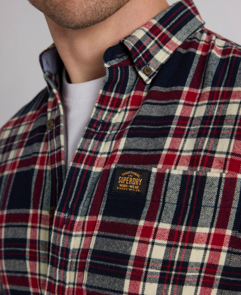 Cotton Lumberjack Shirt | Kansas Check Navy