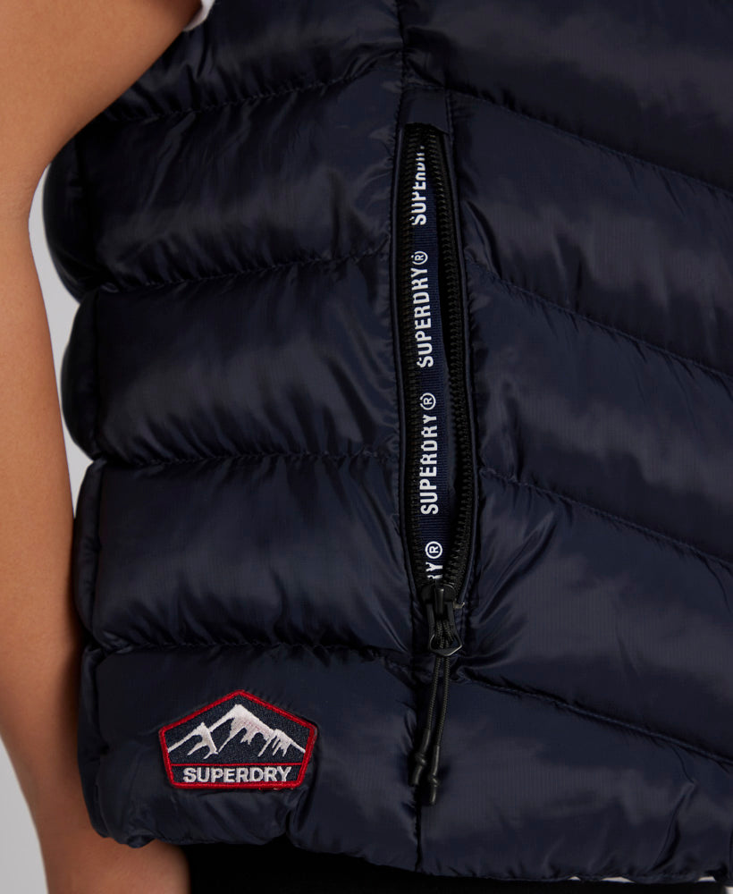 Hooded Fuji Padded Vest | Eclipse Navy – Superdry