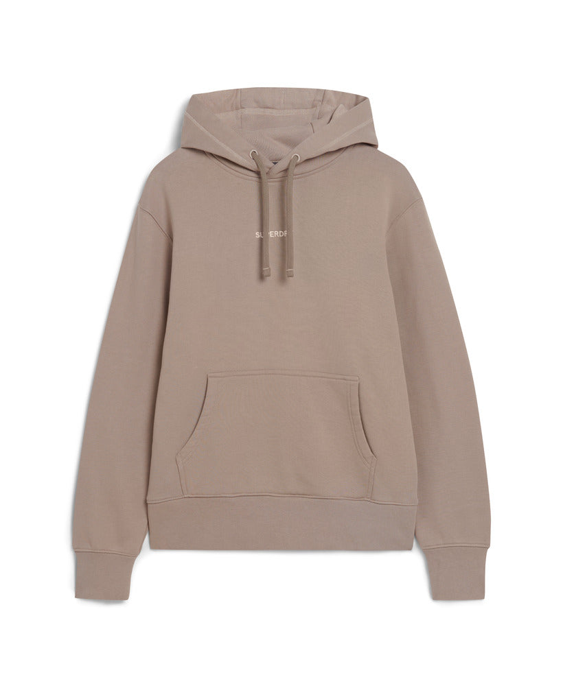 Micro Logo Graphic Loose Hood | Deep Beige