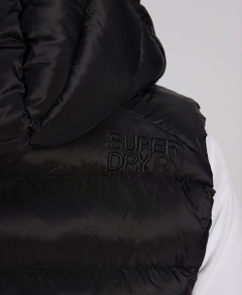 Hooded Fuji Padded Vest | Black