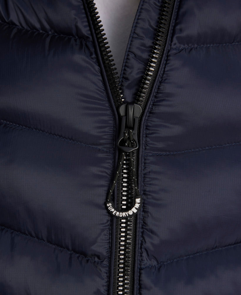 Hooded Fuji Padded Vest | Eclipse Navy – Superdry