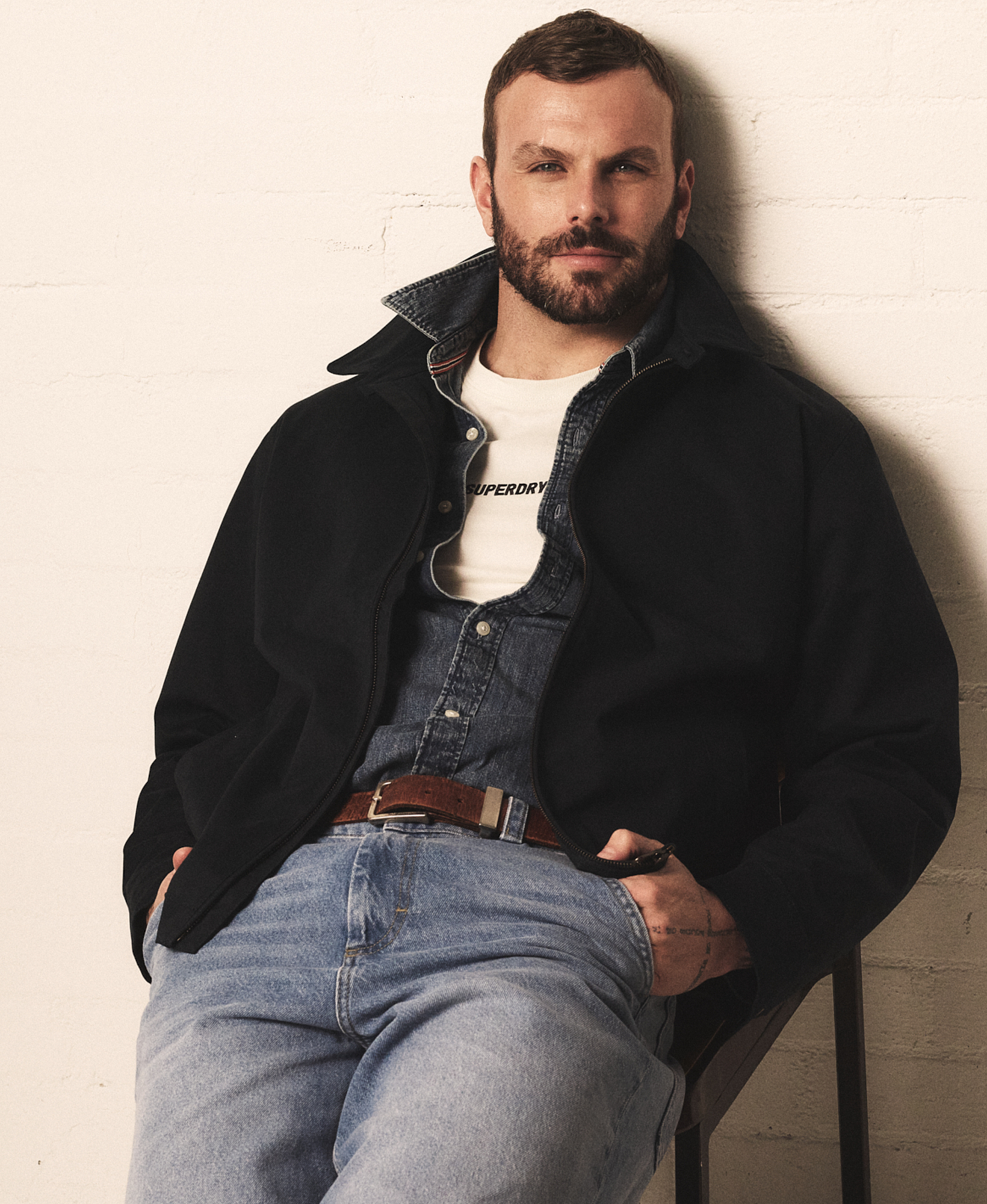 Collared Harrington | Eclipse Navy
