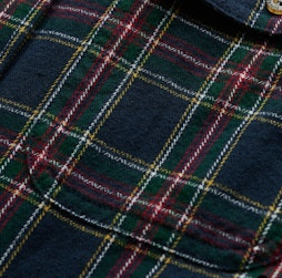 Navy/yellow check