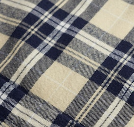 Cream/navy check