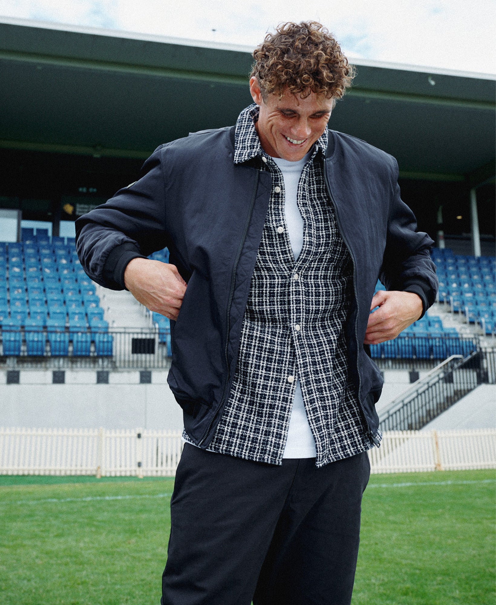 Merchant Textured Work Shirt | Indigo Textured Check