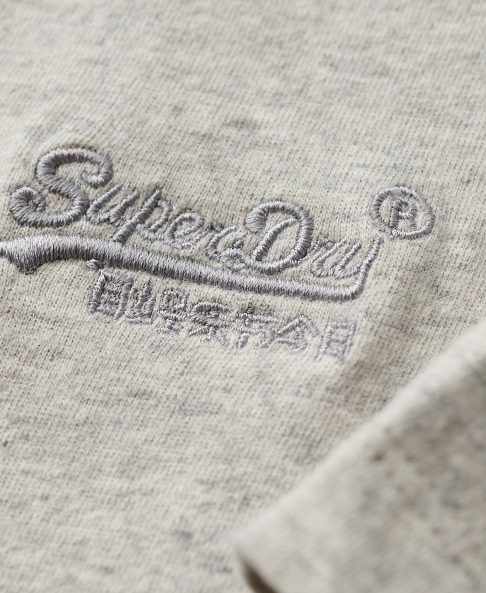 Essential Logo Embroidered Slim Fit Tee | Grey Fleck Marle