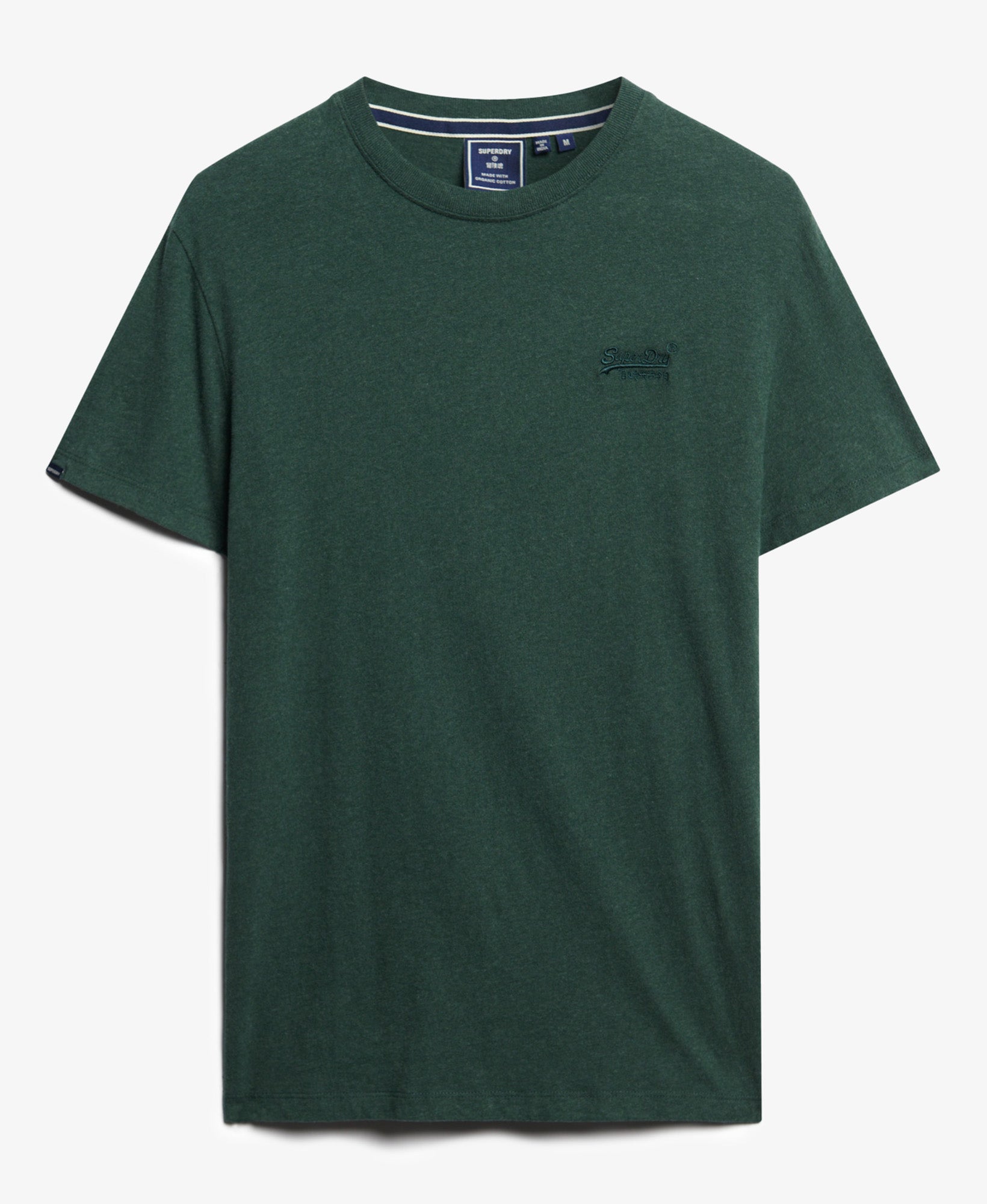 Essential Logo Embroidered Tee | Buck Green Marle