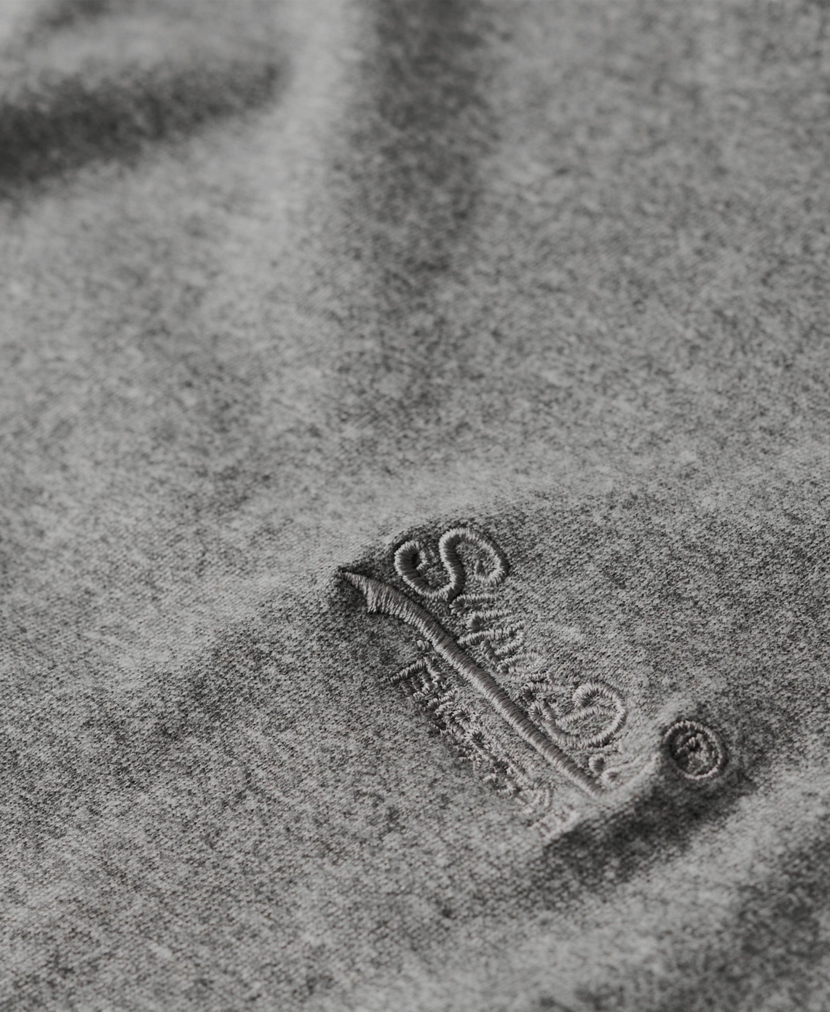 Essential Logo Embroidered Tee | Noos Grey Marle
