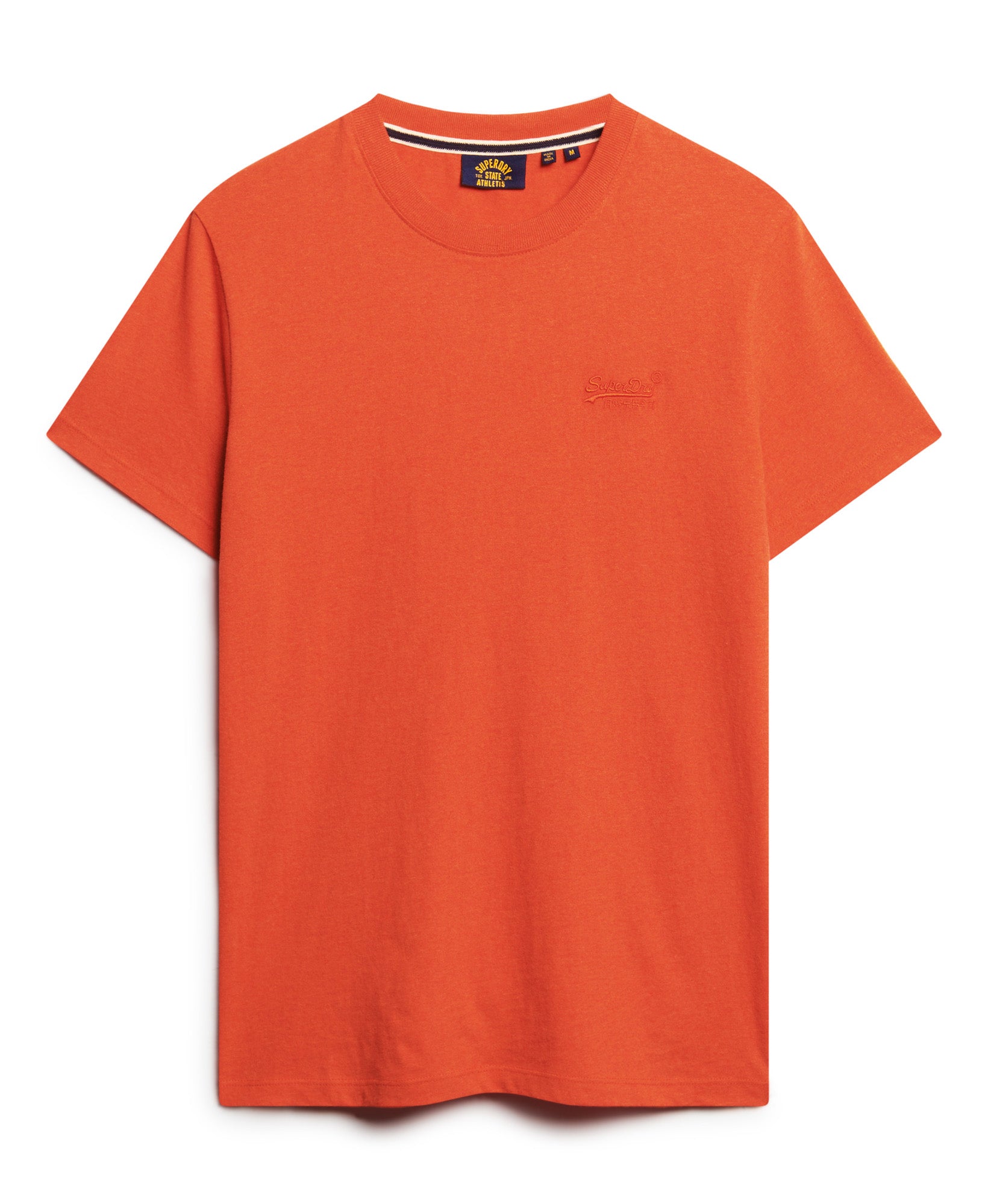 Essential Logo Embroidered Tee | Bright Orange Marle