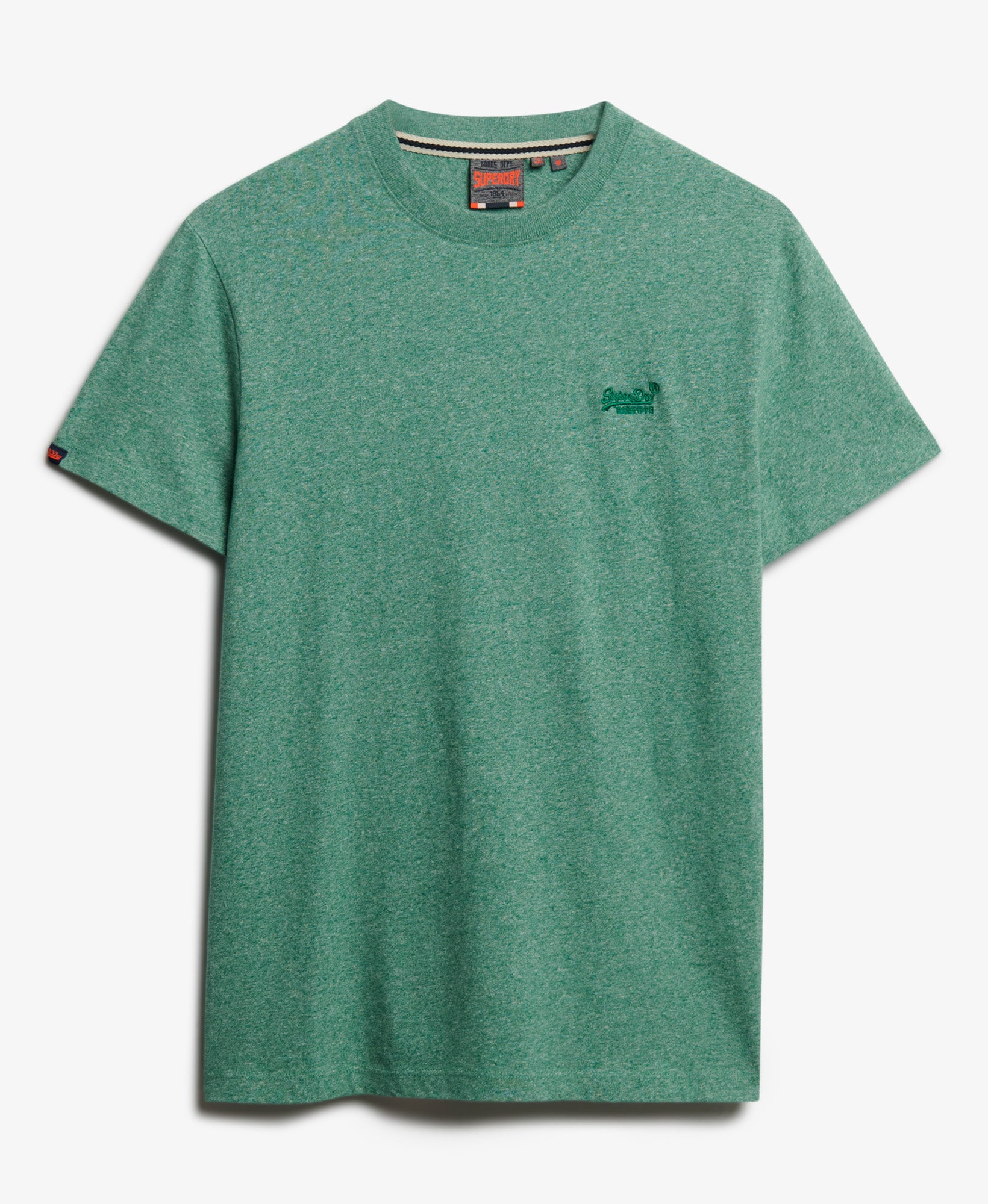 Essential Logo Embroidered Tee | Bright Green Grit