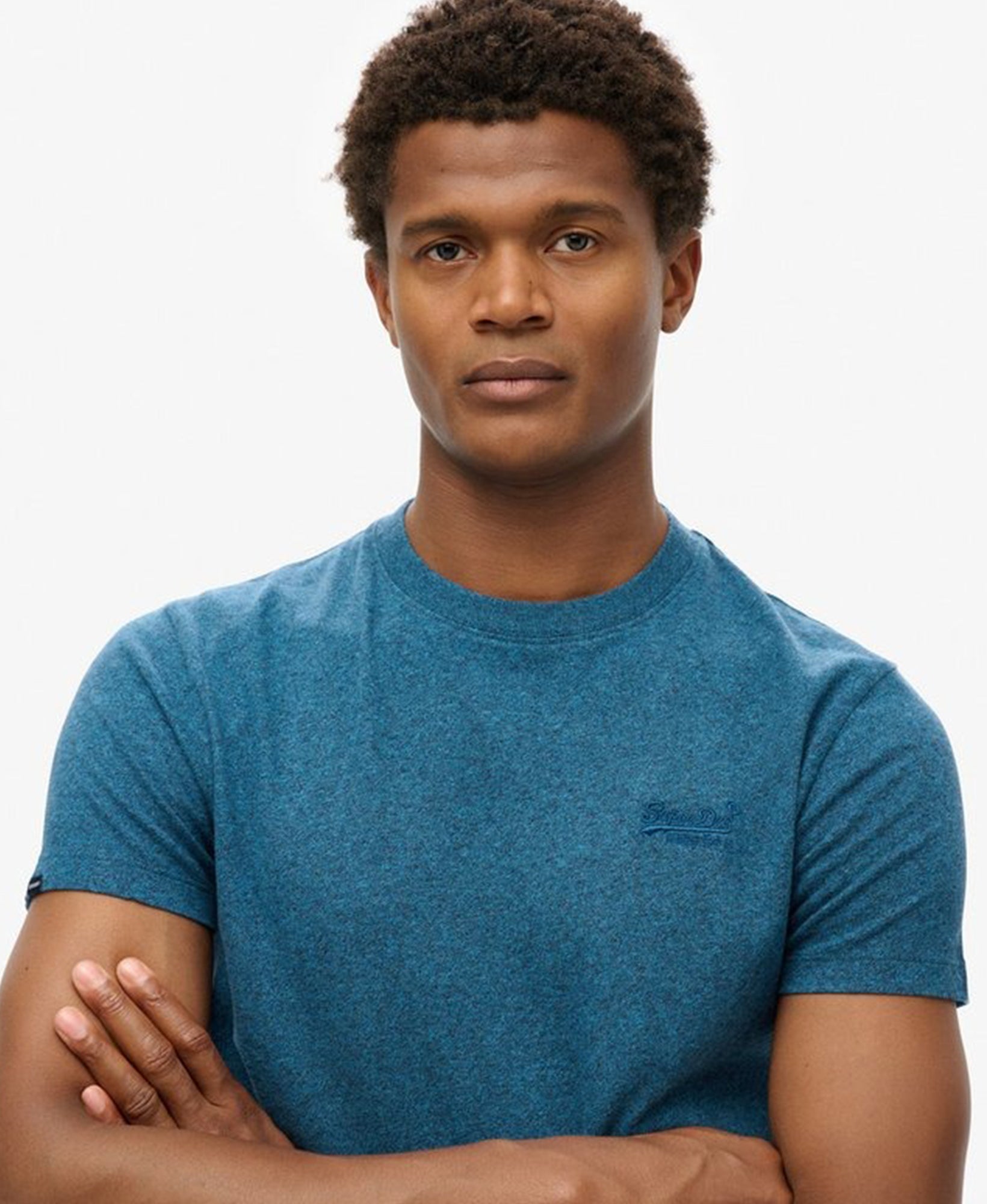 Essential Logo Embriodered Tee | Charred Teal Grit