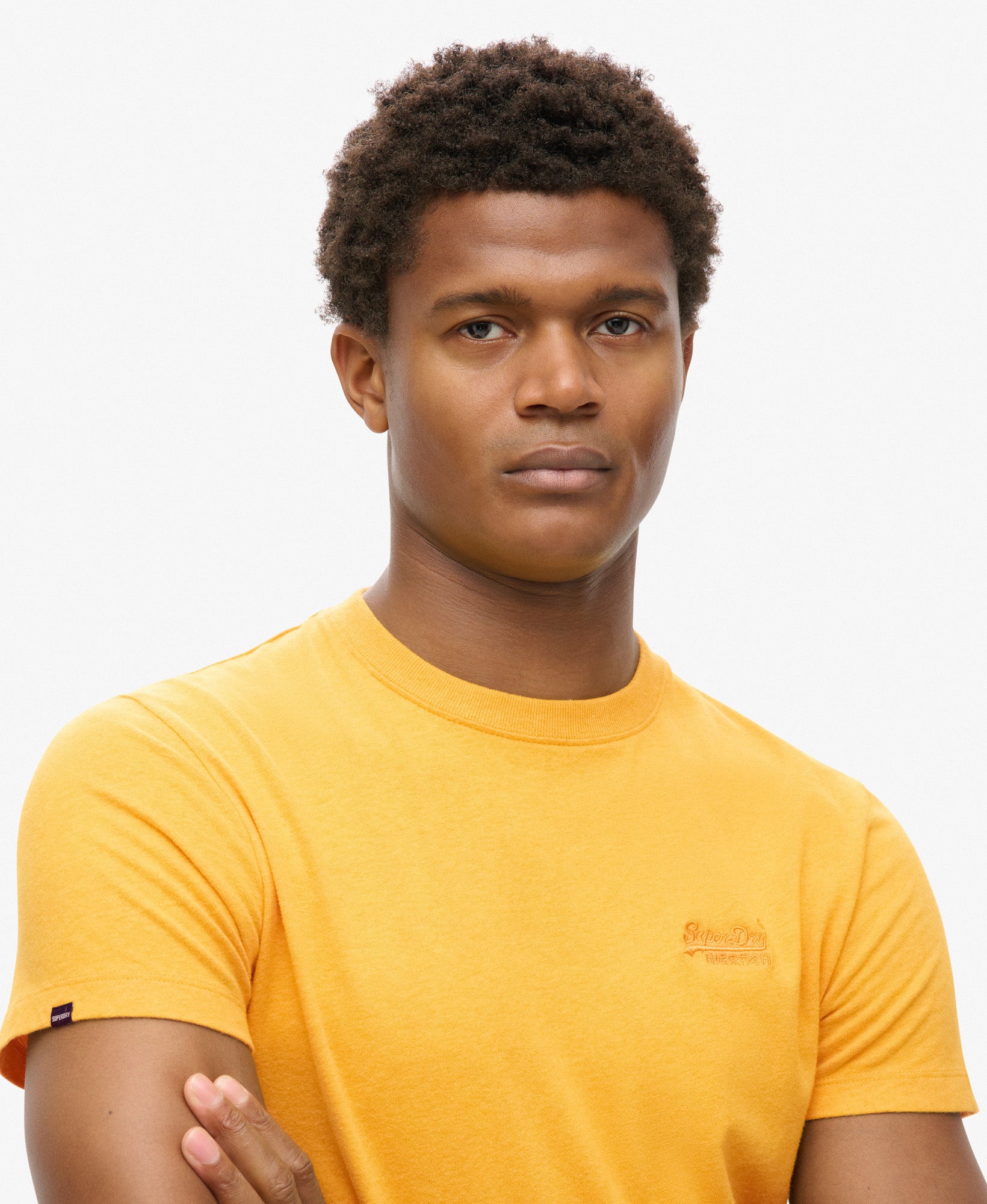 Essential Logo Embroidered Tee | Tumeric Marle