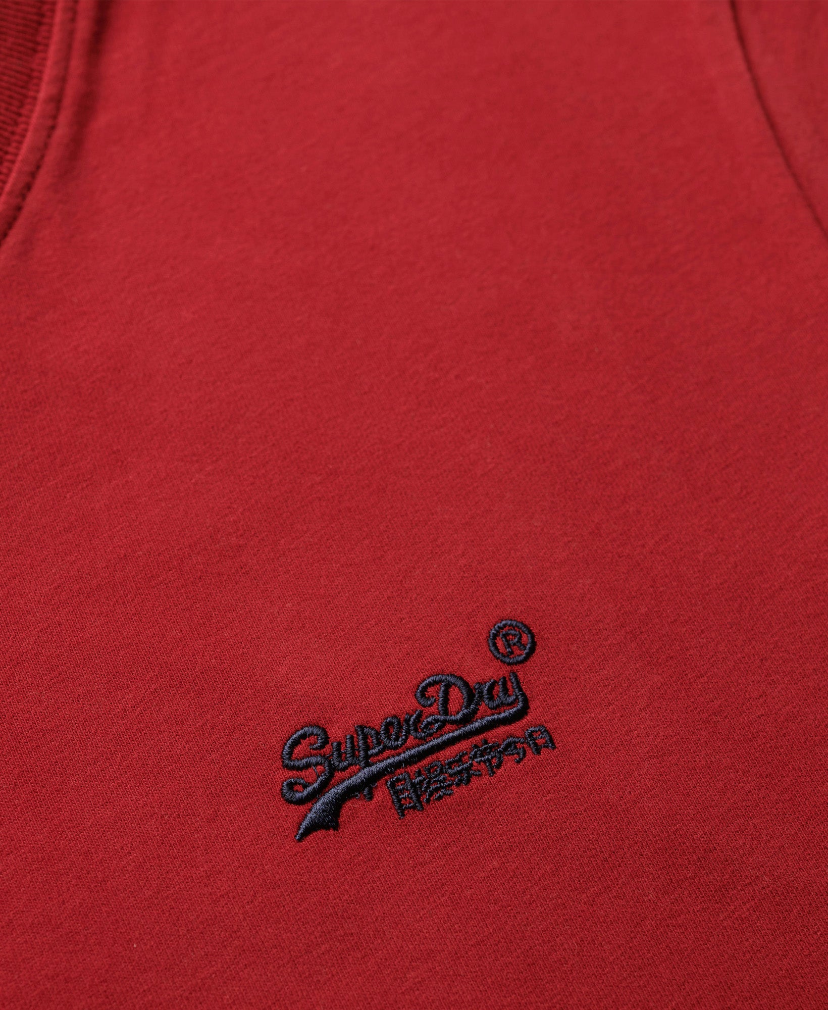Essential Logo Embroidered Slim Fit Tee | Expedition Red