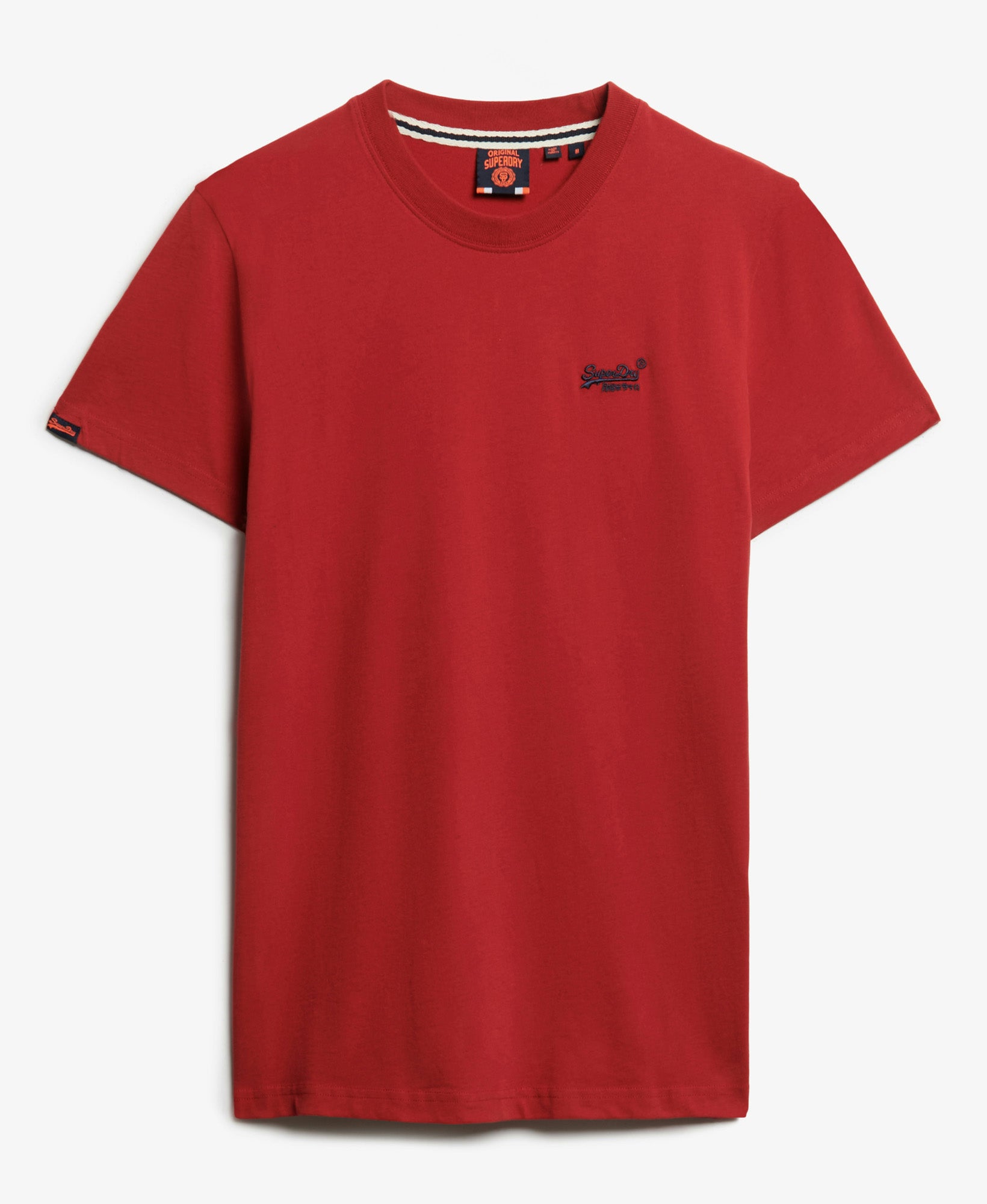 Essential Logo Embroidered Slim Fit Tee | Expedition Red