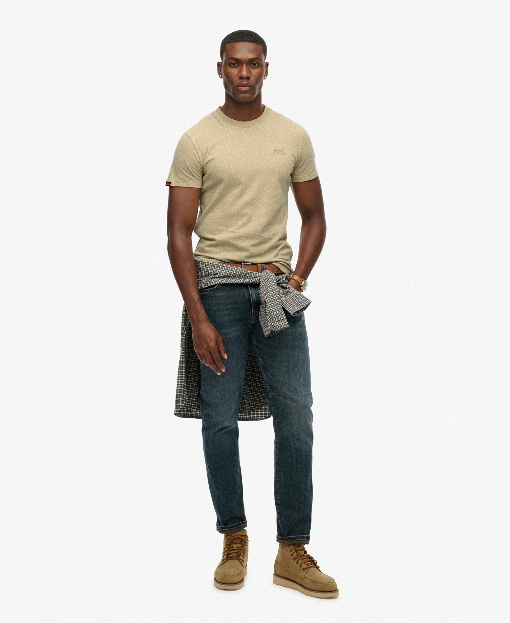 Essential T Shirt | Tan Brown Fleck Marle