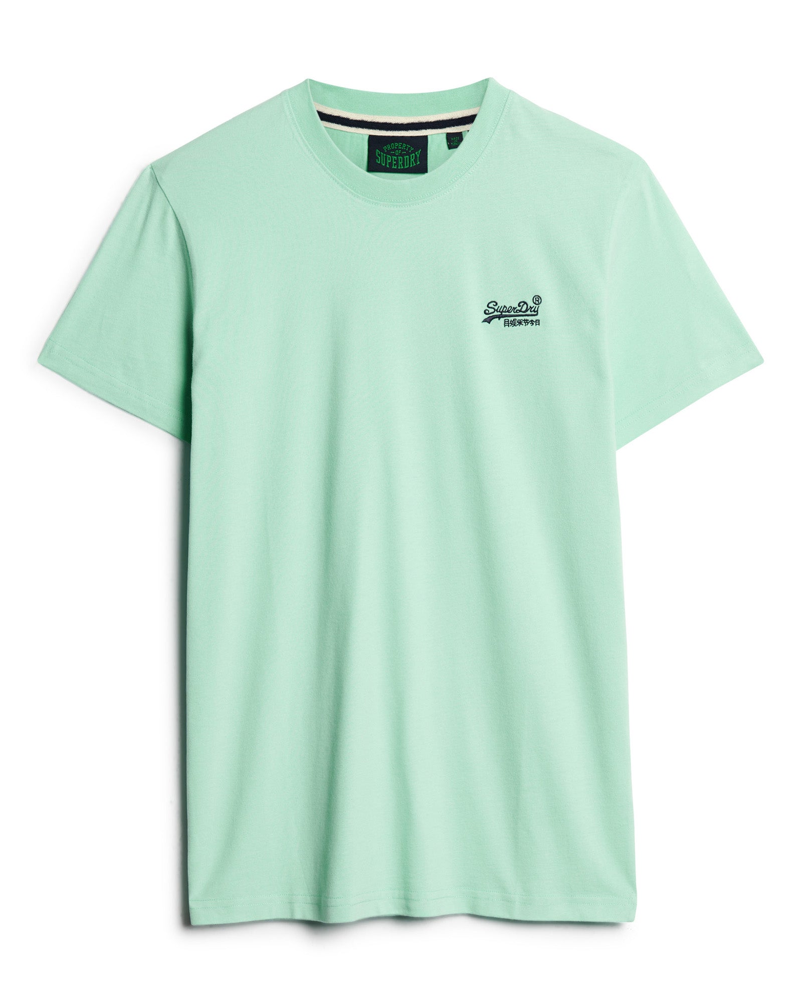Essential Logo Embroidered Slim Fit Tee | Spearmint Light Green