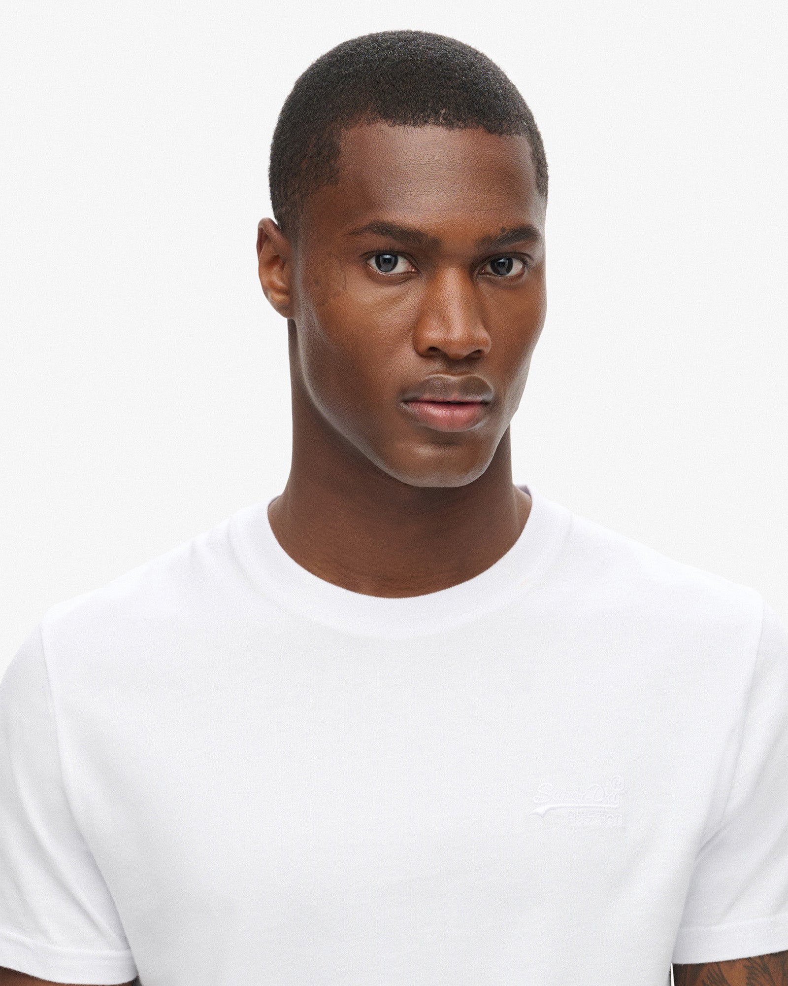 Essential Logo Embroidered Tee | Optic