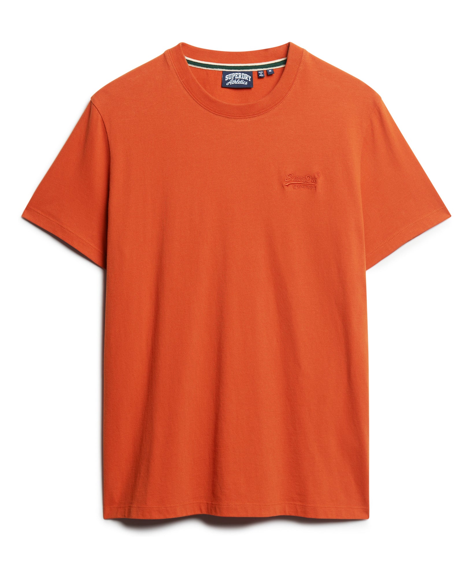 Essential Logo Embroidered Slim Fit Tee | Denim Co Rust Orange