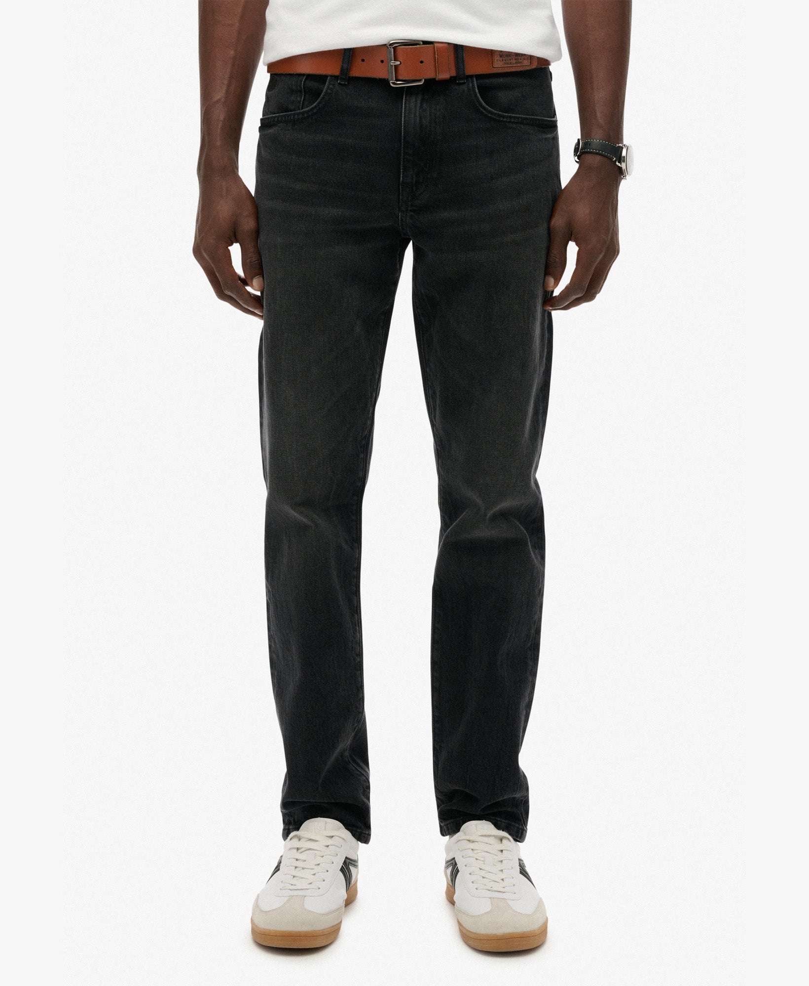 Vintage Slim Straight Jeans | Worn Black 32