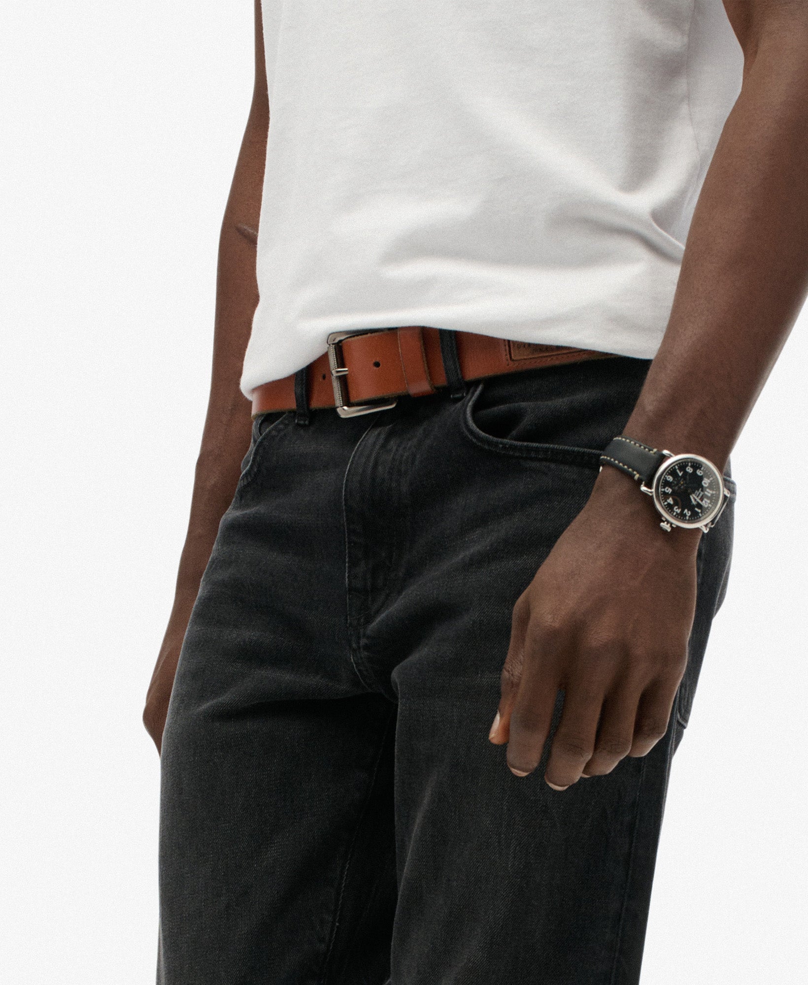 Vintage Slim Straight Jeans | Worn Black 32
