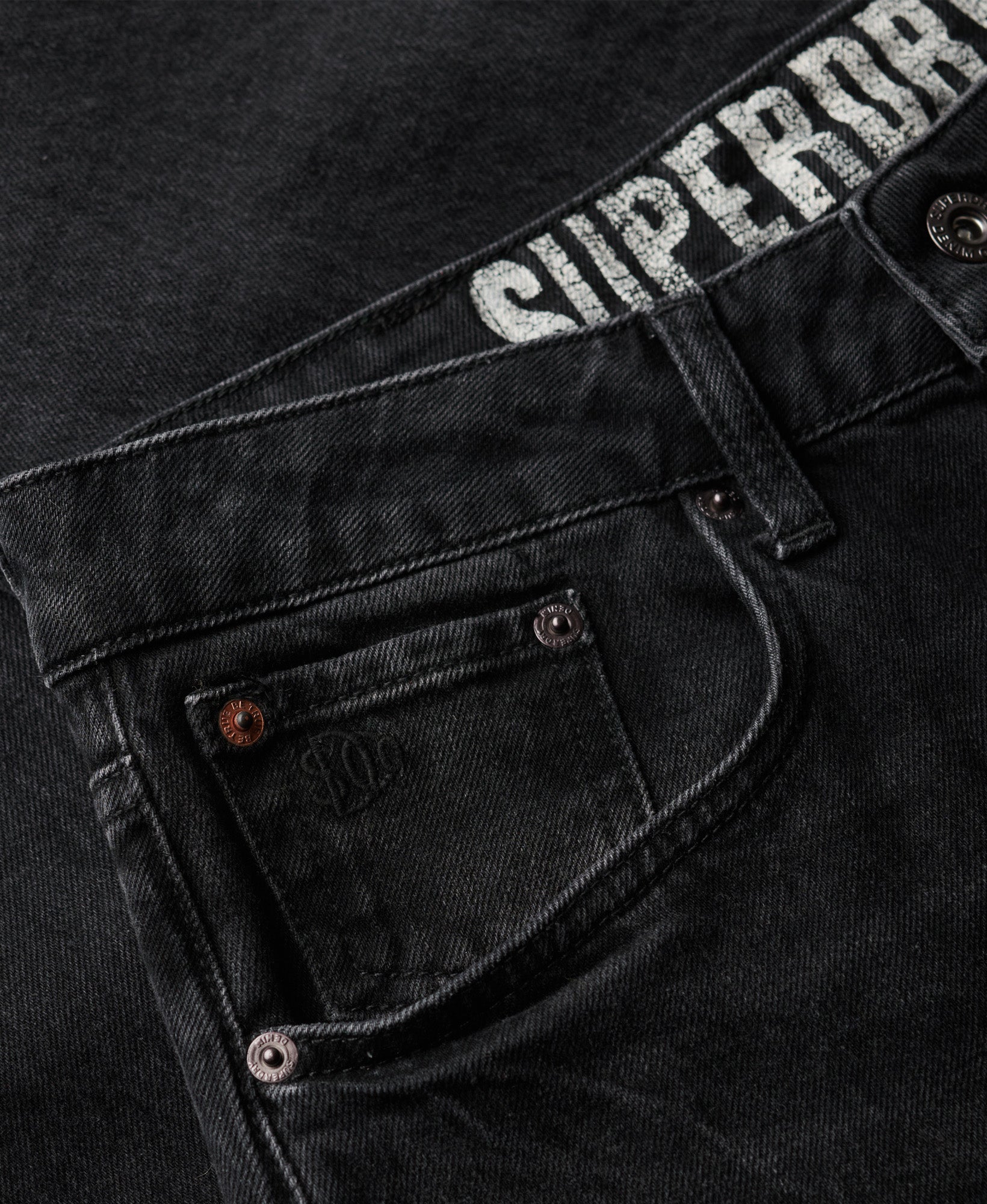 Vintage Slim Straight Jeans | Worn Black 32