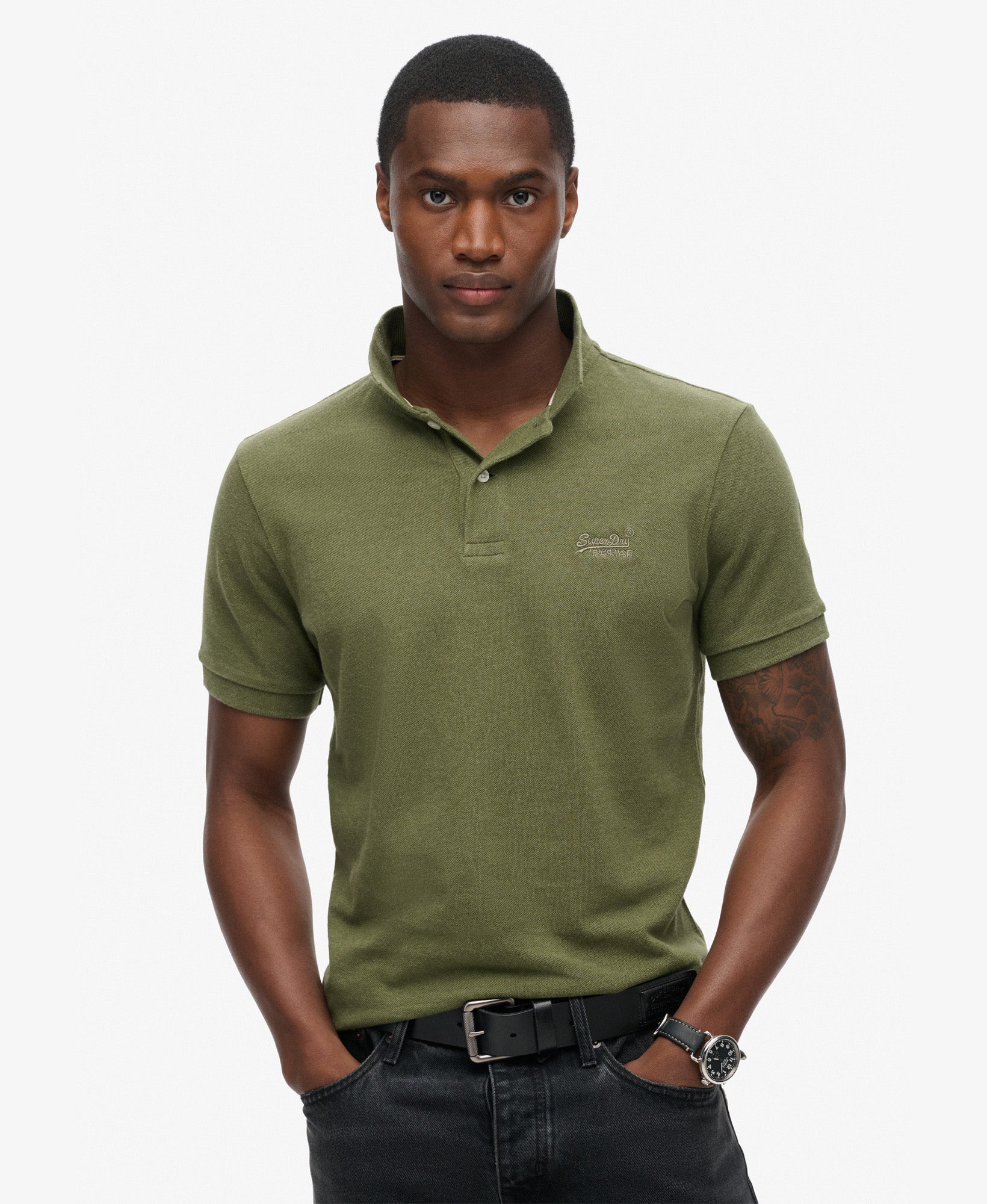 Classic Pique Polo | Thrift Olive Marle