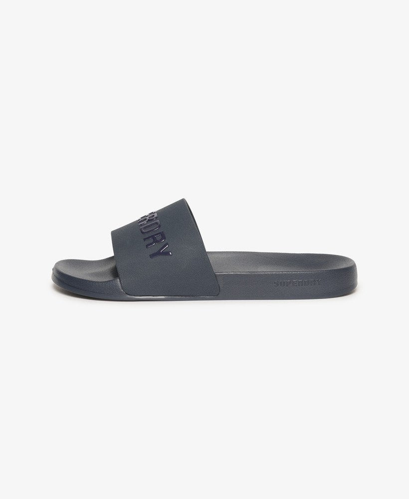 Vegan Logo Pool Slides | Rich Navy/Rich Navy