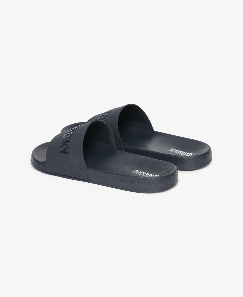 Vegan Logo Pool Slides | Rich Navy/Rich Navy