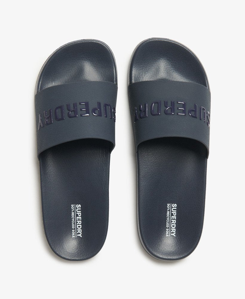 Logo Vegan Pool Slide | Rich Navy/Rich Navy