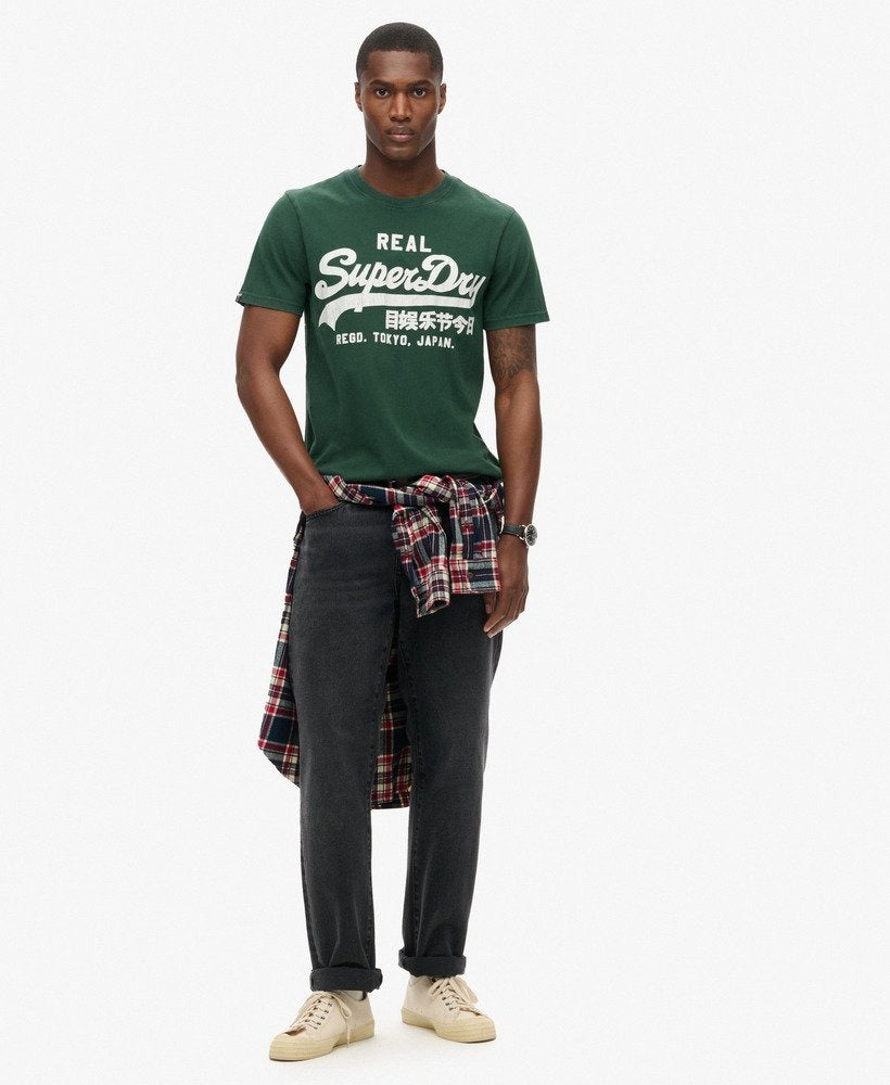 Classic Vintage Logo Graphic Tee | Enamel Green