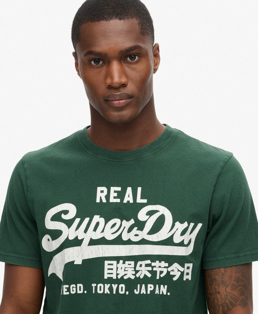 Classic Vintage Logo Graphic Tee | Enamel Green