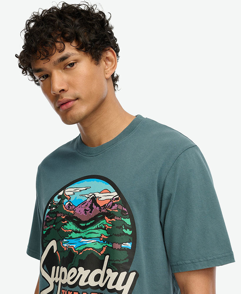 Travel Postcard Graphic Tee | Stargazer Blue