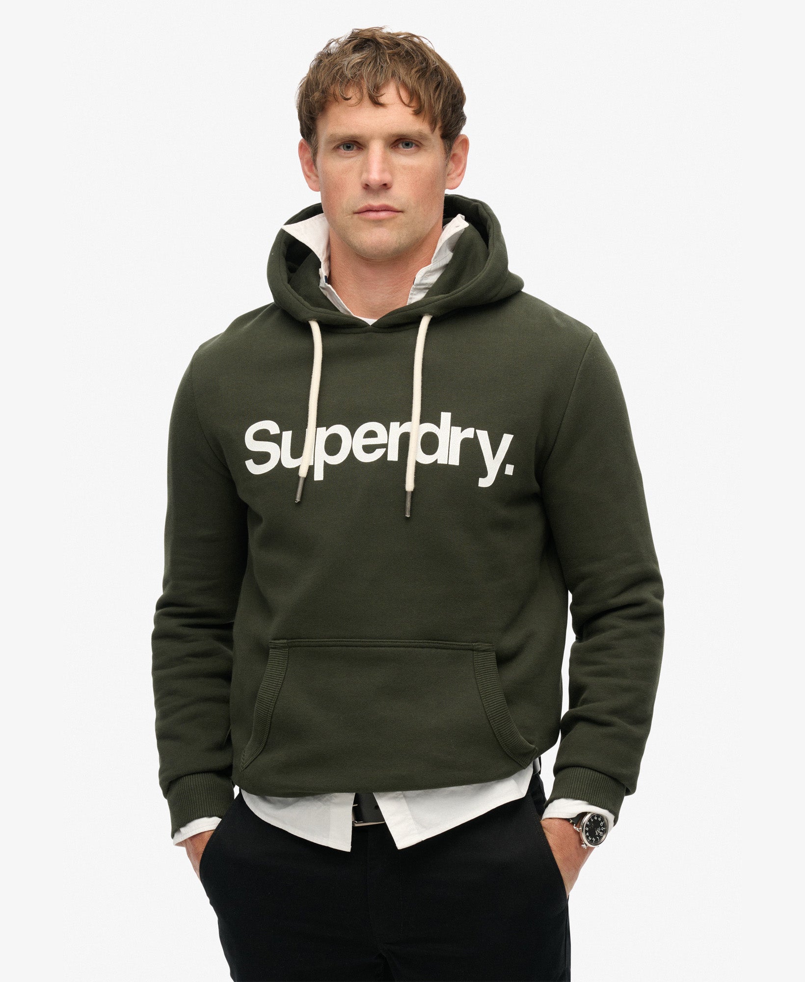 Core Logo Hoodie | Surplus Goods Olive Green