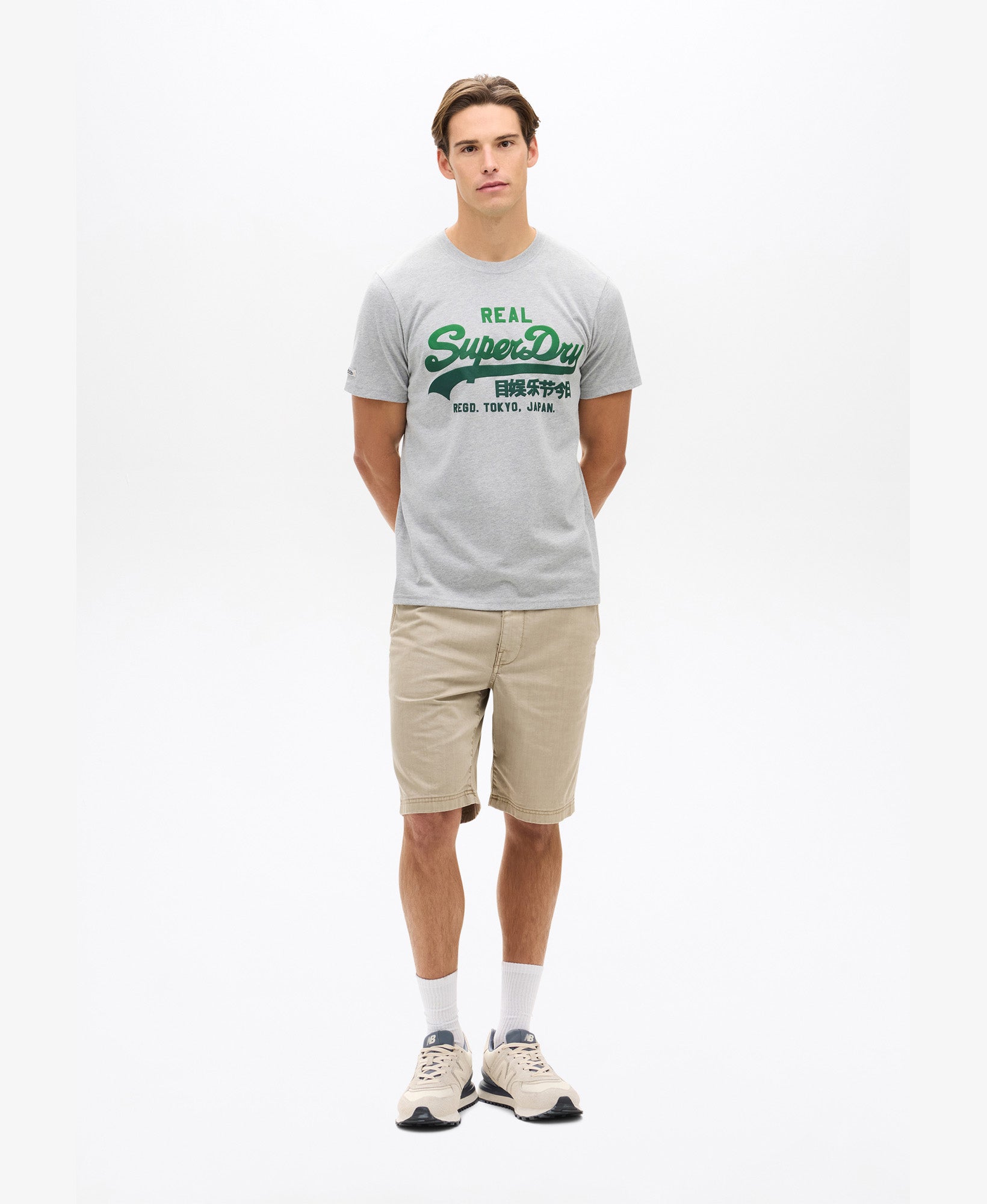 Vintage Logo Fade Tee | Grey Marle