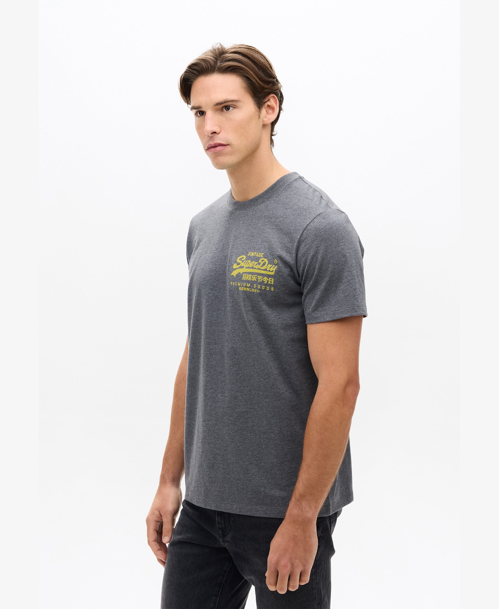 Vintage Logo Chest Tee | Granite Grey Marle
