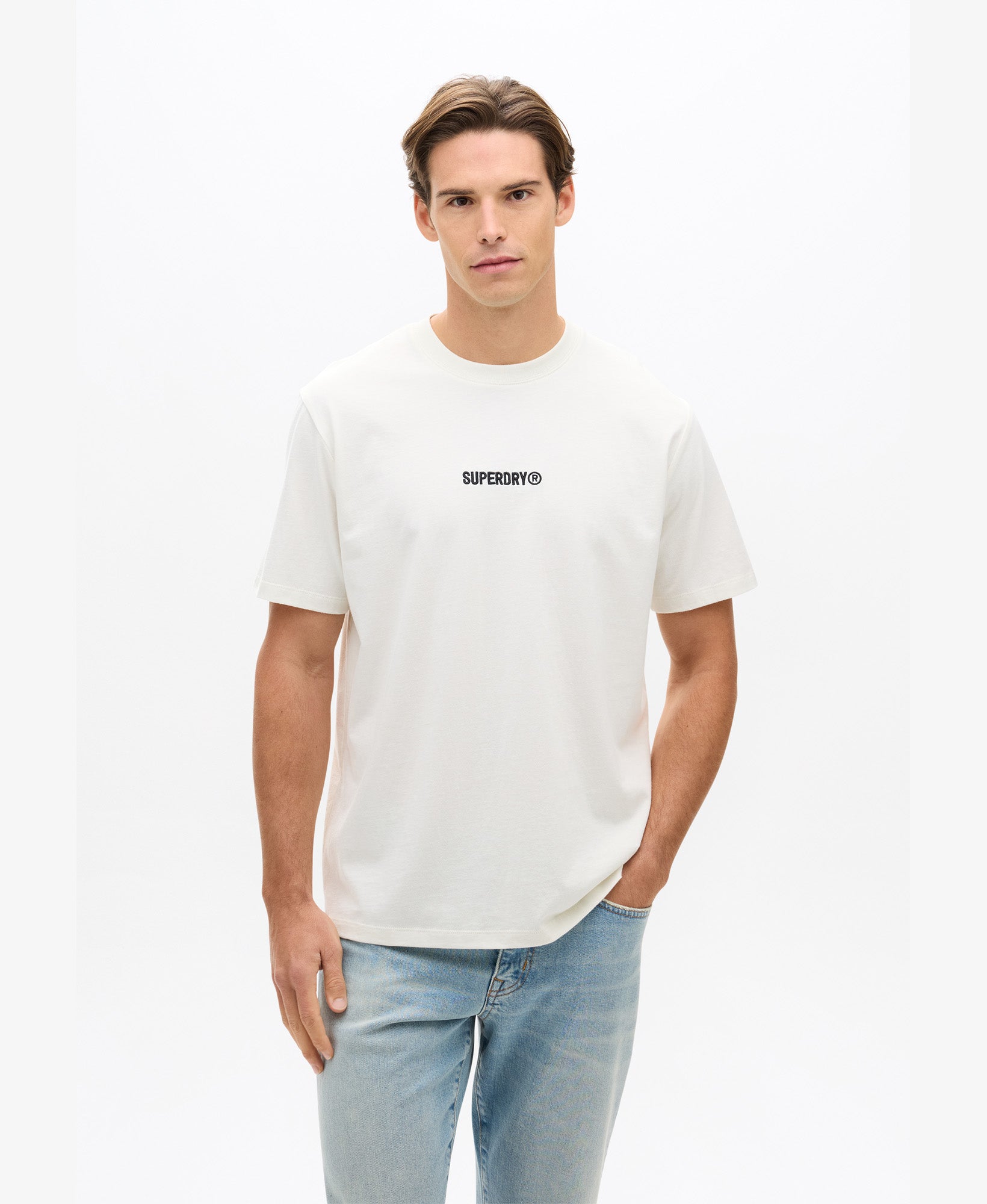 Micro Logo Tee | Bone White