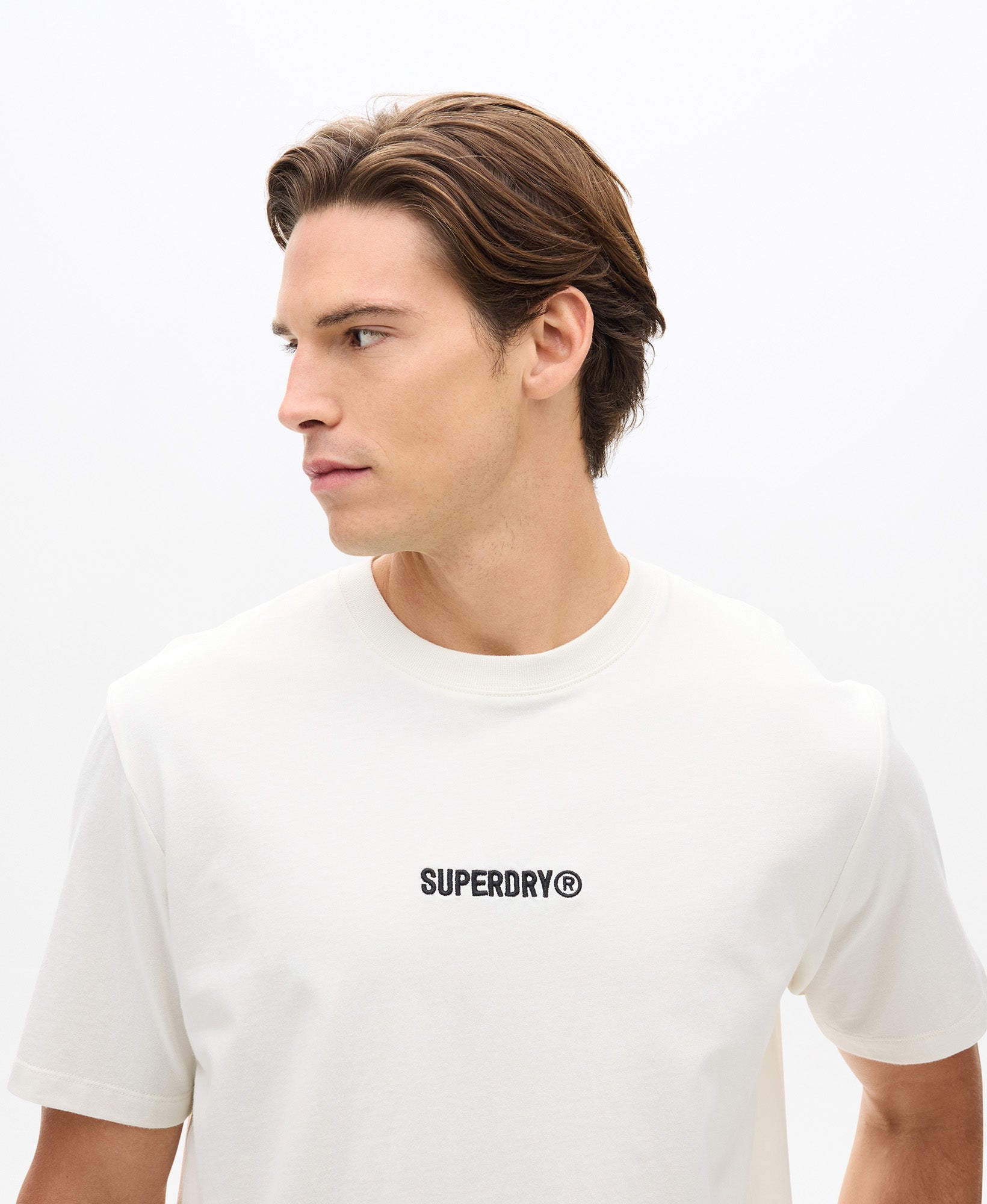 Micro Logo Tee | Bone White