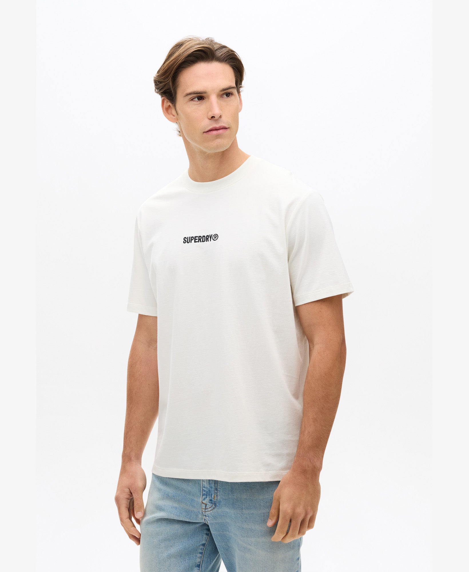 Micro Logo Tee | Bone White