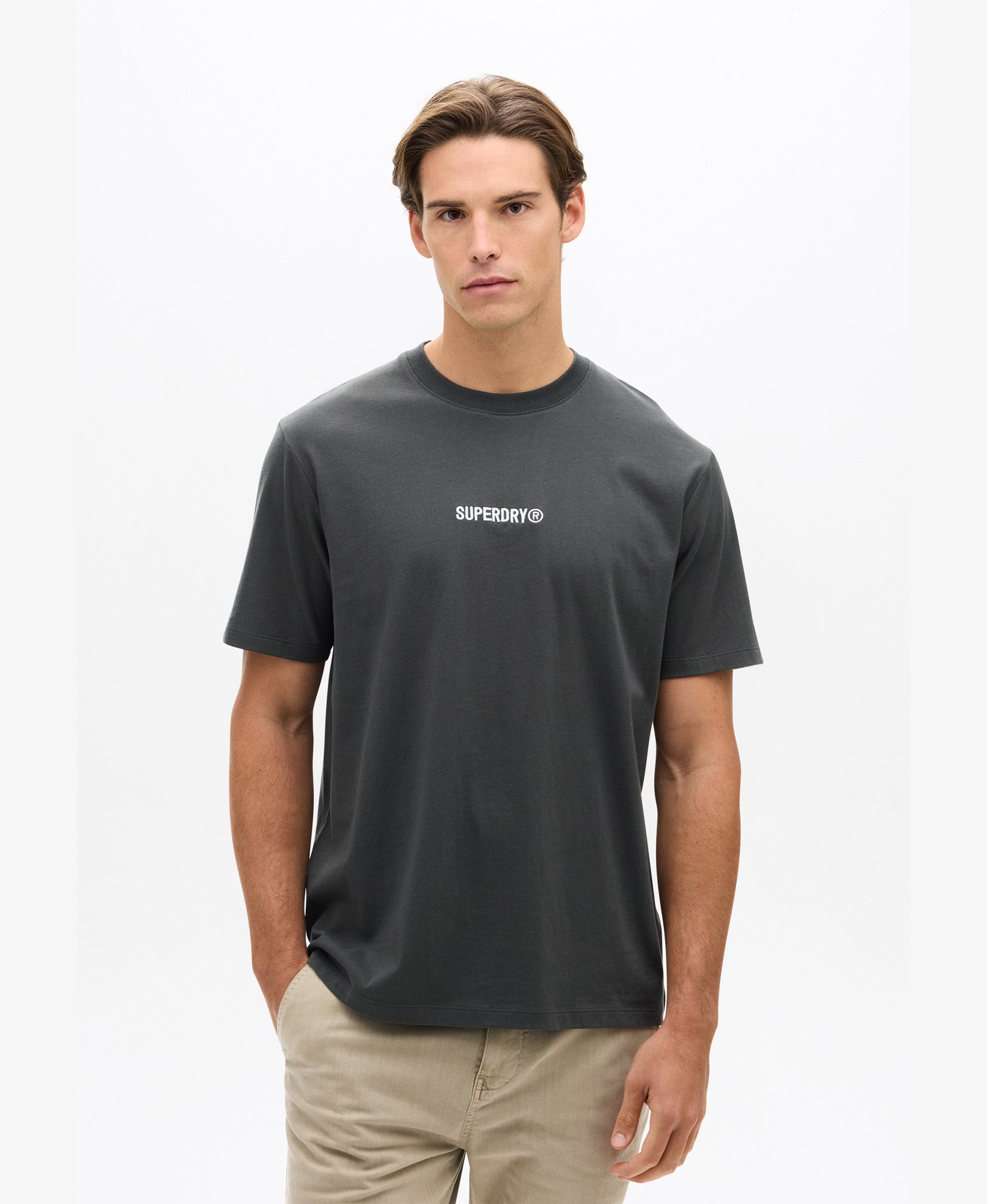 Micro Logo Tee | Washed Black