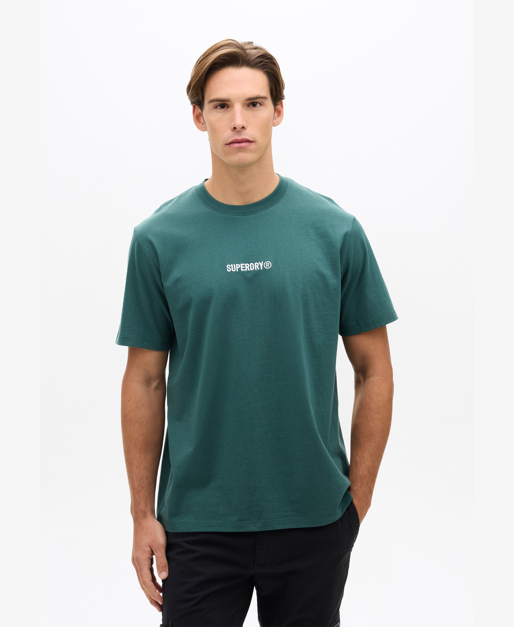 Micro Logo Tee | Stormy Green