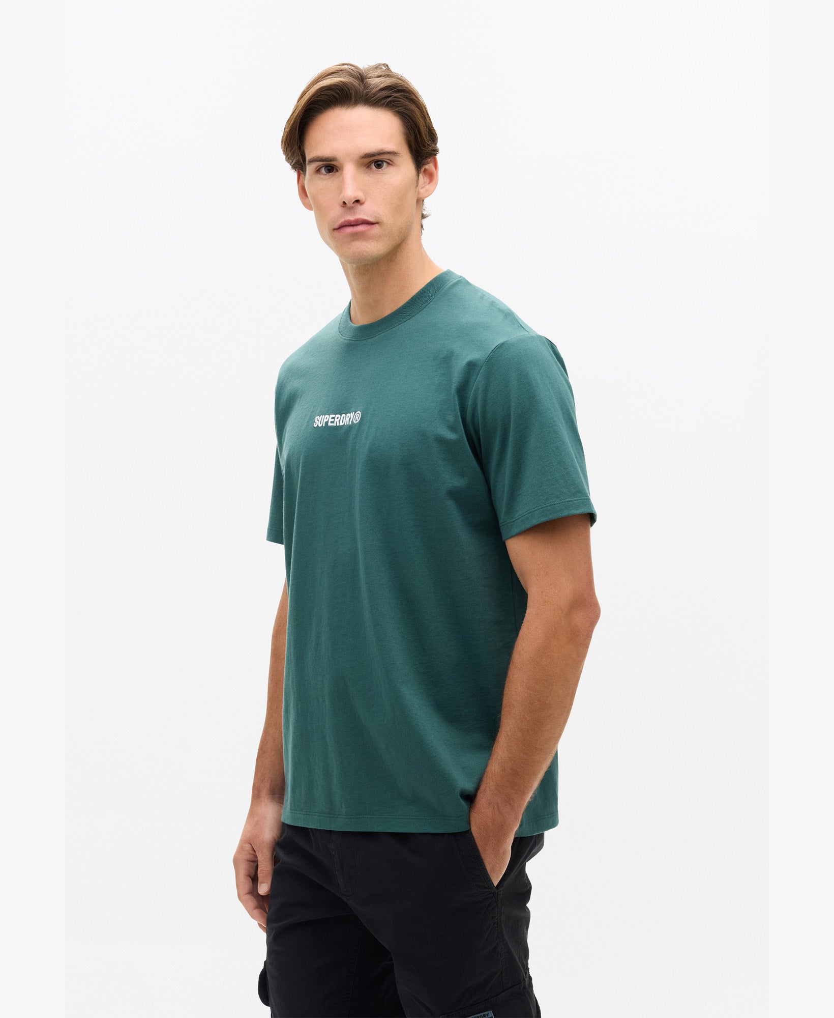 Micro Logo Tee | Stormy Green