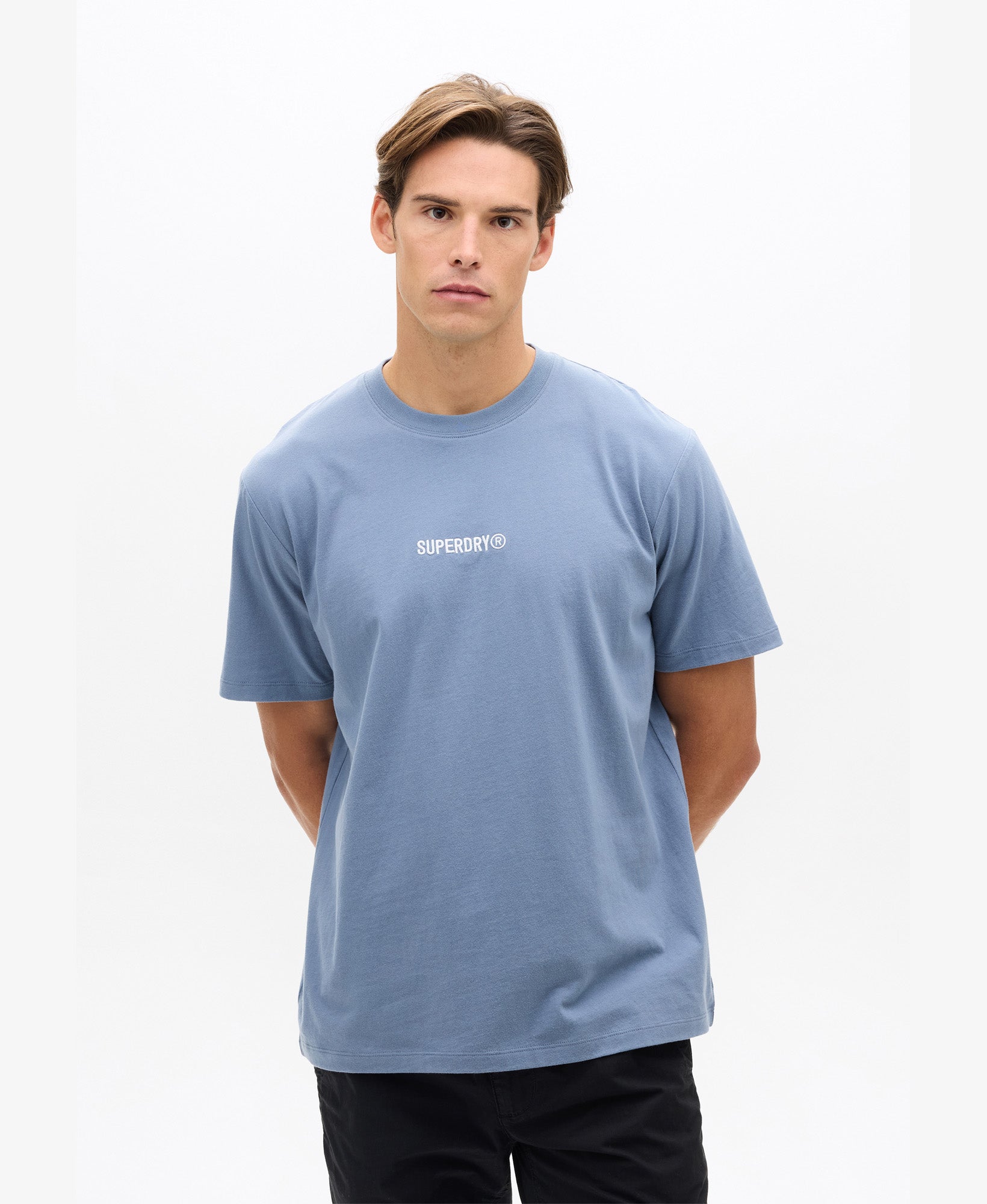 Micro Logo Tee | Flint Stone Blue Grey