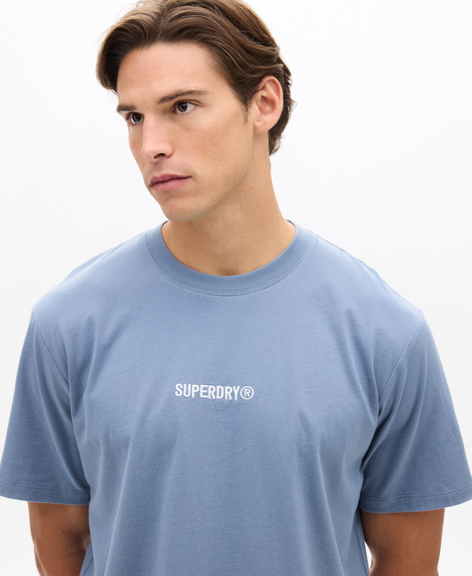 Micro Logo Tee | Flint Stone Blue Grey